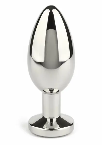Mr. Steel Jeweled Plug Large Stainless Steel with Gemstone Base