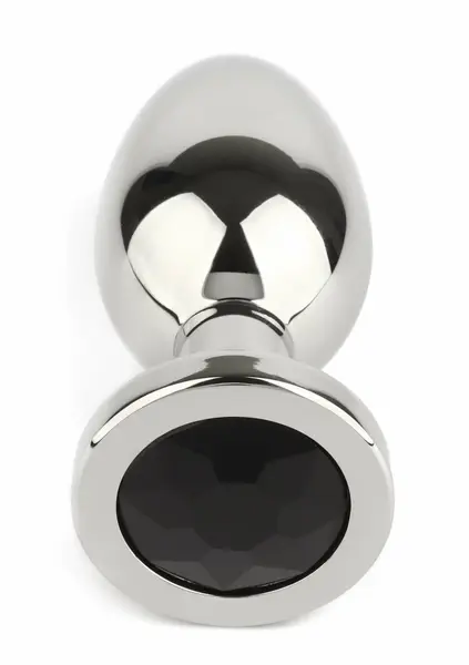 Mr. Steel Jeweled Plug Large Stainless Steel with Gemstone Base
