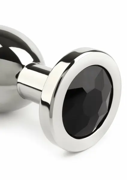 Mr. Steel Jeweled Plug Large Stainless Steel with Gemstone Base