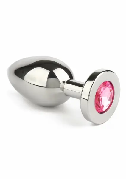 Jeweled стоманен анален разширител с кристал, среден