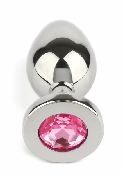Jeweled стоманен анален разширител с кристал, среден
