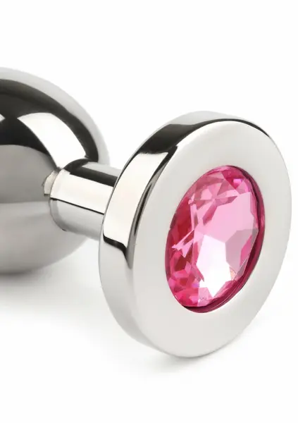 Jeweled стоманен анален разширител с кристал, среден