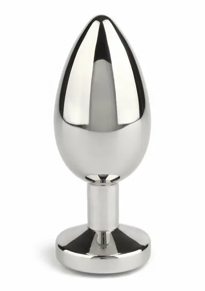 Mr. Steel Jeweled Plug Medium Stainless Steel with Gemstone Base
