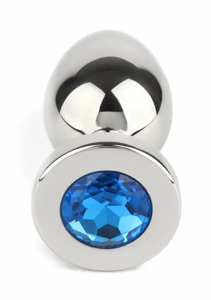 Mr. Steel Jeweled Plug Medium Stainless Steel with Gemstone Base