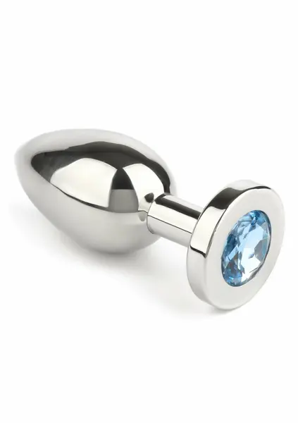 Mr. Steel Jeweled Plug Medium Stainless Steel with Gemstone Base
