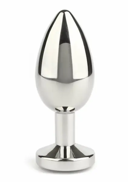 Mr. Steel Jeweled Plug Medium Stainless Steel with Gemstone Base