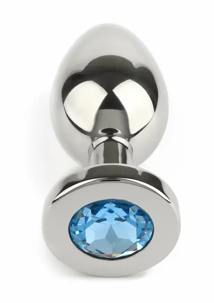 Mr. Steel Jeweled Plug Medium Stainless Steel with Gemstone Base