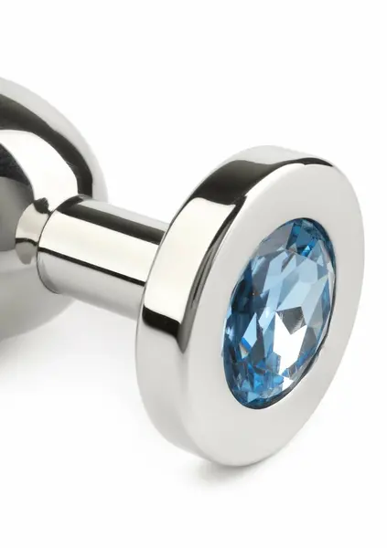 Mr. Steel Jeweled Plug Medium Stainless Steel with Gemstone Base