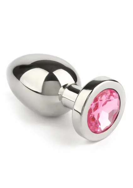 Mr. Steel Jeweled Plug Small Stainless Steel with Gemstone Base