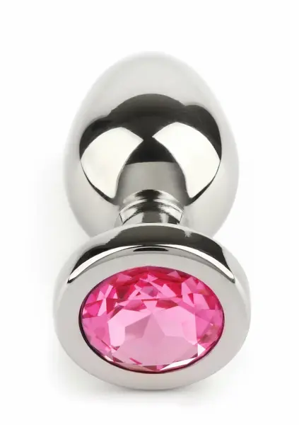 Mr. Steel Jeweled Plug Small Stainless Steel with Gemstone Base