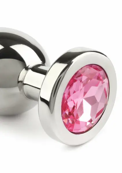 Mr. Steel Jeweled Plug Small Stainless Steel with Gemstone Base