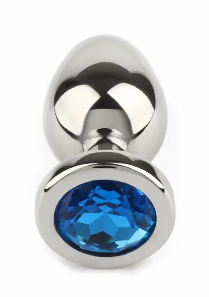 Mr. Steel Jeweled Anal Plug Small Stainless Steel Gem Base