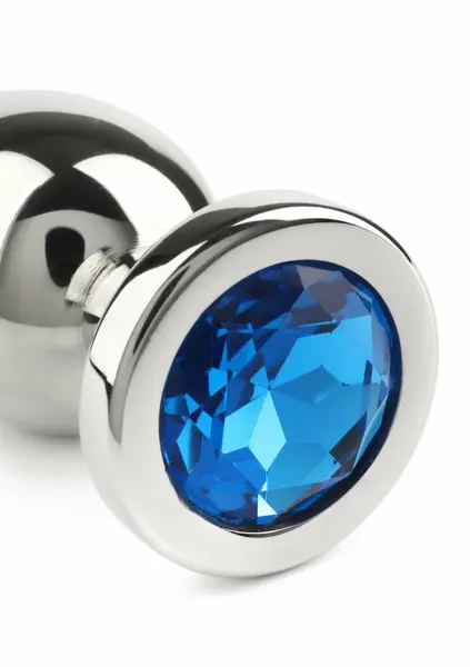 Mr. Steel Jeweled Anal Plug Small Stainless Steel Gem Base