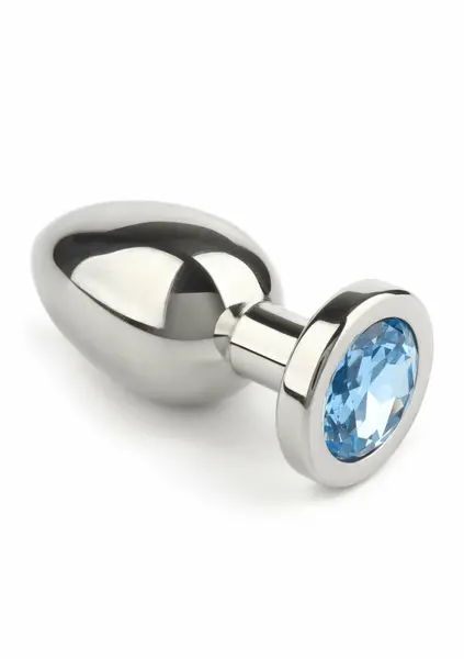 Mr. Steel Jeweled Plug Small Stainless Steel with Gemstone Base