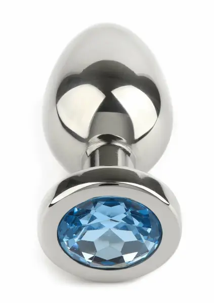 Mr. Steel Jeweled Plug Small Stainless Steel with Gemstone Base