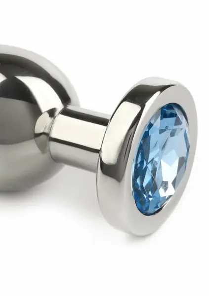 Mr. Steel Jeweled Plug Small Stainless Steel with Gemstone Base