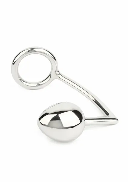 Mr. Steel Ass Hitch Egg 45 mm Stainless Steel Intimate Plug with Ring