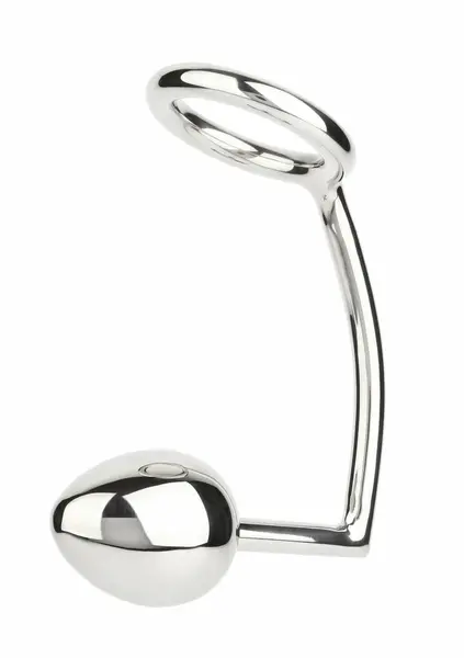 Mr. Steel Ass Hitch Egg 45 mm Stainless Steel Intimate Plug with Ring