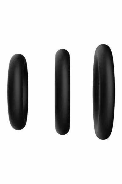 FORTO F-39 Trio Silicone Support Ring Set Black 3 Sizes