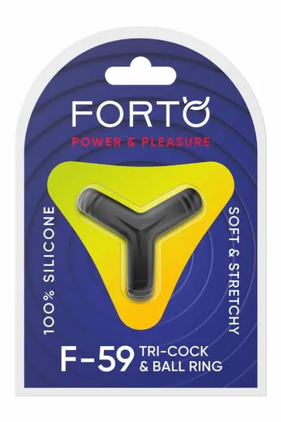 FORTO F-59 Black Tri Functional Silicone Ring Adjustable System