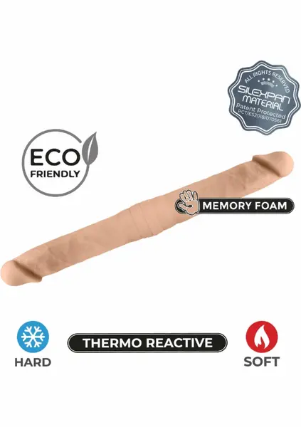 Silex Double Dong 15 inch Dual-Ended Silicone Intimate Device Flesh Tone