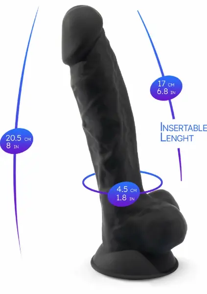 Silex-D Model 8 inch Thermo-Reactive Silicone Intimate Device