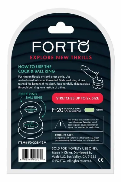 FORTO F-20 Ball Stretcher Medium Glow Premium Silicone Ring