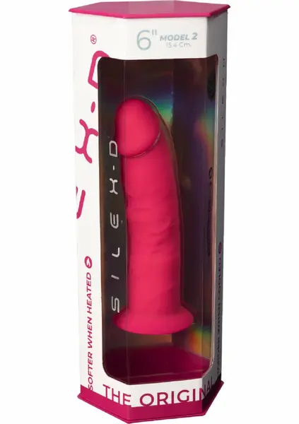 Silex-D Model 6 inch Silicone Intimate Device, Thermo-Reactive, Black