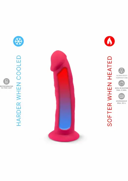 Silex-D Model 6 inch Silicone Intimate Device, Thermo-Reactive, Black