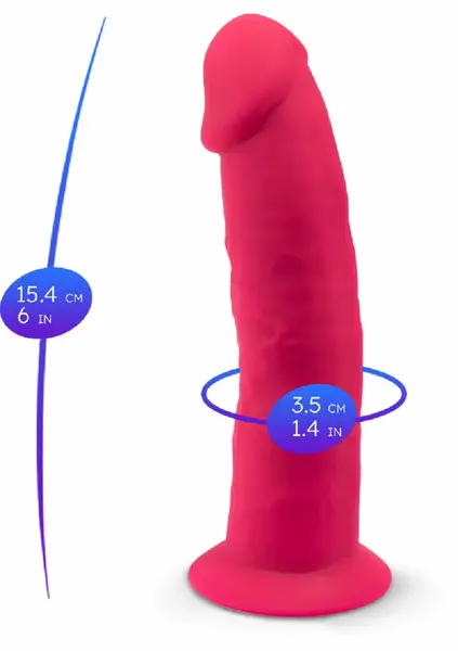 Silex-D Model 6 inch Silicone Intimate Device, Thermo-Reactive, Black
