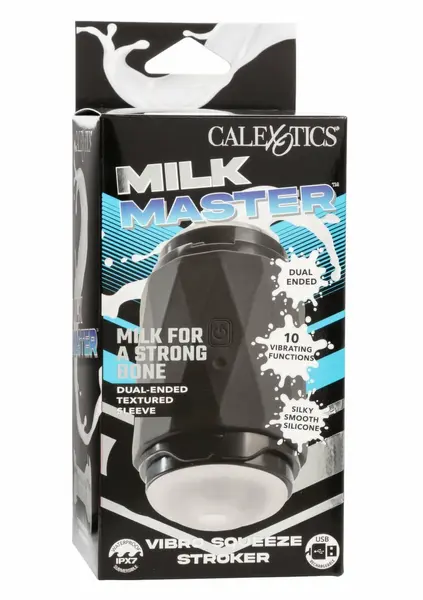 Milk Master Vibro Squeeze Stroker Dual-Ended Vibrating System 10 Modes