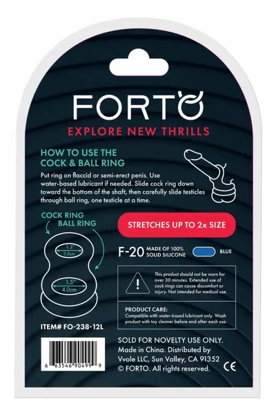 FORTO F-20 Balls Stretcher Large Blue - Premium Silicone, Flexible Fit
