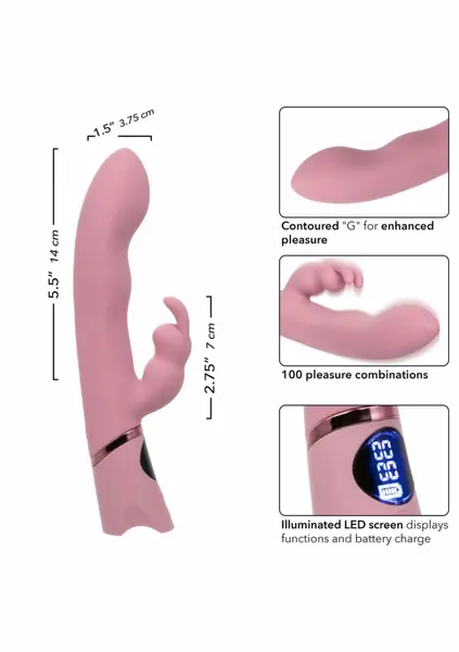 Orgasmatron Digital G-Bunny Dual-Action Intimate Massager Pink