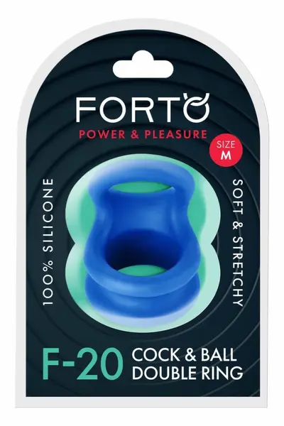FORTO F-20 Ball Stretcher Medium Blue Premium Silicone Ring