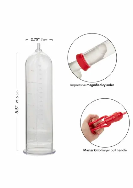 CalExotics Optimum Series Magnified Pump Transparent Cylinder 28 cm