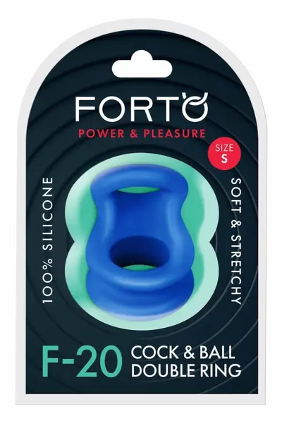 FORTO F-20 Balls Stretcher Small Blue Premium Silicone Ring