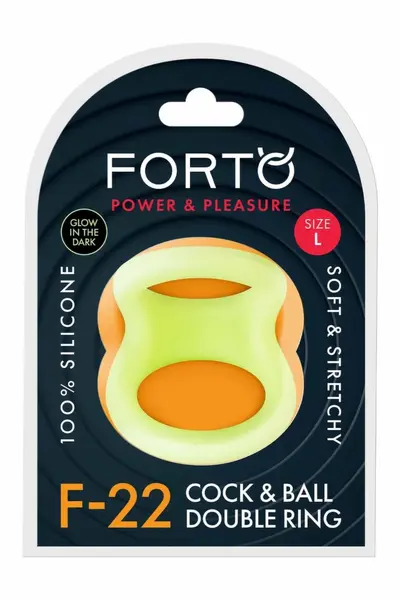 FORTO F-22 D Ring Large Glow Premium Silicone, Stretchable, Luminous