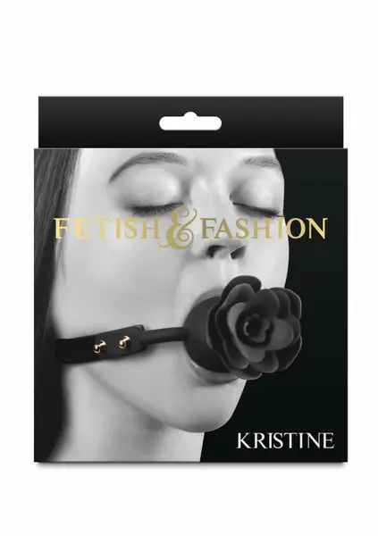 Fetish & Fashion Kristine Gag Adjustable PU Ball Gag Black