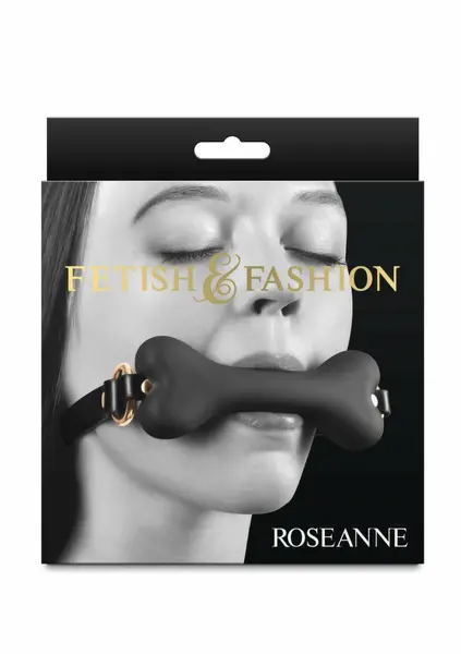 Fetish & Fashion Roseanne Gag Adjustable PU Ball Gag Black/Red