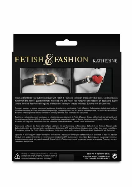 Fetish & Fashion Katherine Gag Adjustable PU Ball Restraint Black