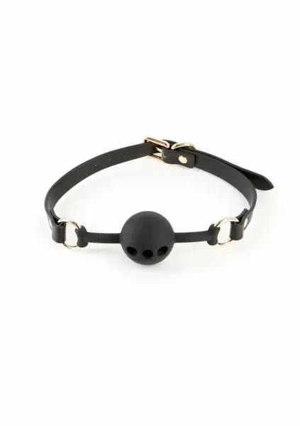 Fetish & Fashion Fran Gag Adjustable PU Ball Gag Black
