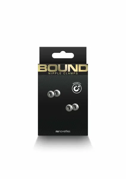NS Novelties Bound Adjustable Nipple Clamps M1 - Nickel-Free, Silicone Tips