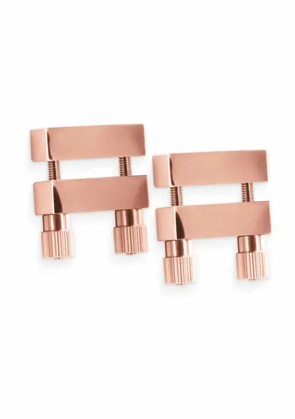 NS Novelties Bound Adjustable Nipple Clamps V1 Nickel-Free Metal Black
