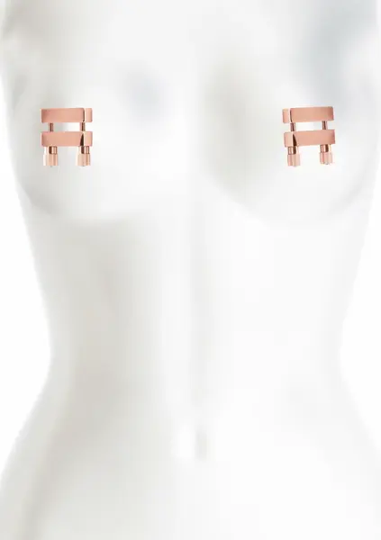 NS Novelties Bound Adjustable Nipple Clamps V1 Nickel-Free Metal Black
