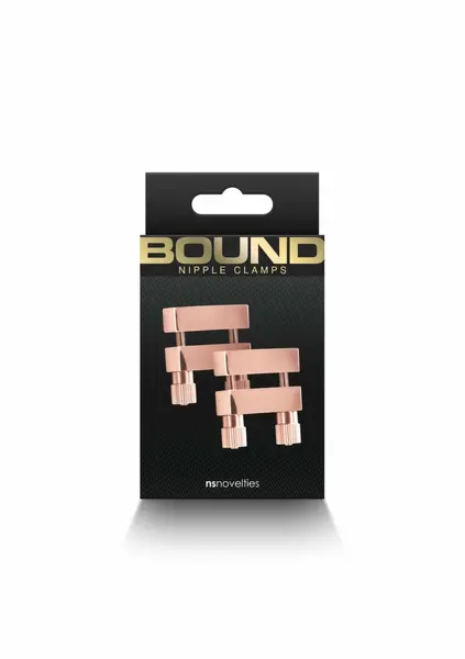 NS Novelties Bound Adjustable Nipple Clamps V1 Nickel-Free Metal Black