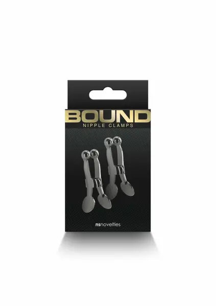 NS Novelties Bound Adjustable Nipple Clamps C1 Silicone Tips Metal