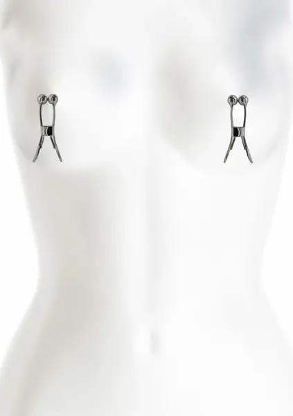 NS Novelties Bound Adjustable Nipple Clamps C1 Silicone Tips Metal