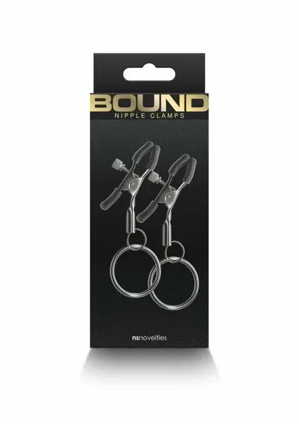 NS Novelties Bound Adjustable Nipple Clamps C2 Nickel-Free Silicone Tips