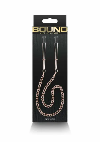 NS Novelties Nipple Clamps DC3 Adjustable Metal with Silicone Tips