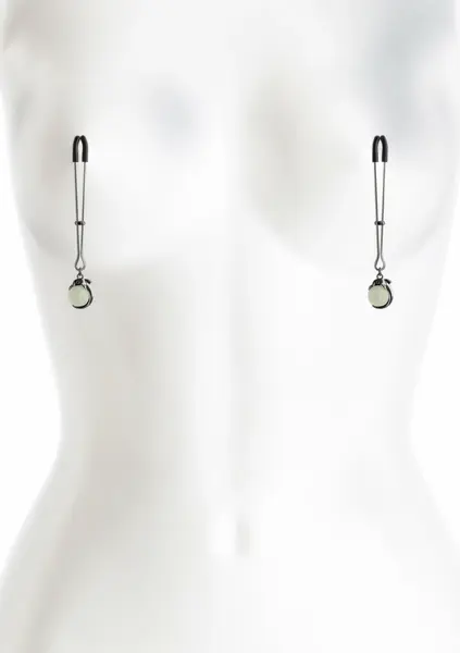 NS Novelties Nipple Clamps G1 Adjustable Silicone-Tipped Metal Clips
